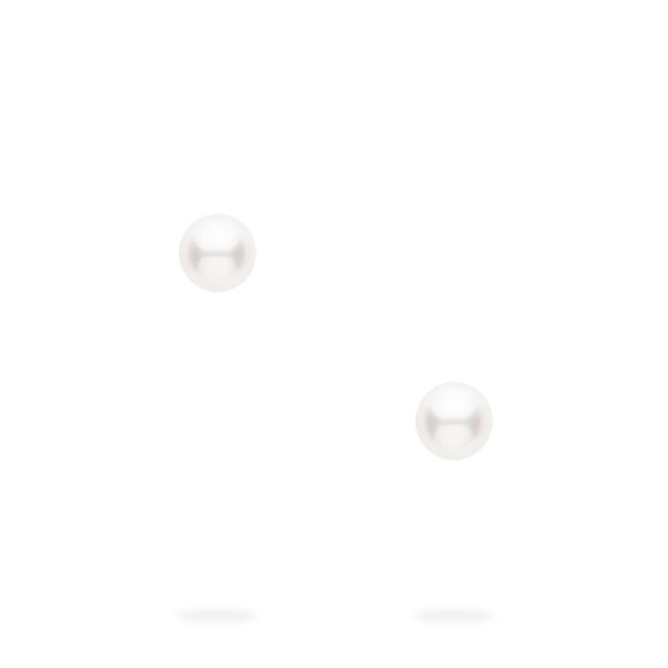 6.5&ndash;7 mm Akoya Pearl Earrings in Yellow Gold